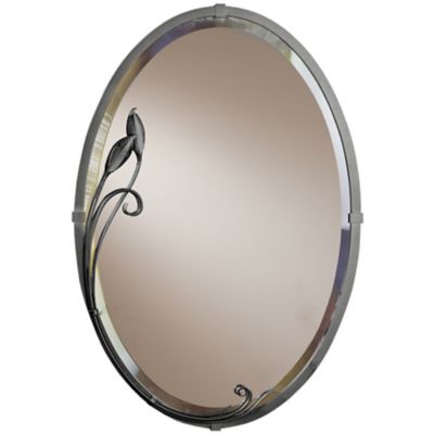 Beveled Oval Leaf Wall Mirror