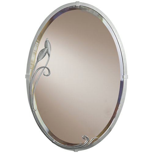 Beveled Oval Leaf Wall Mirror