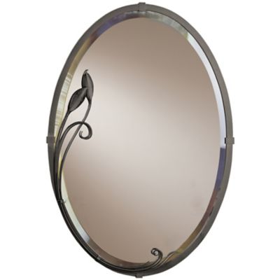Beveled Oval Leaf Wall Mirror