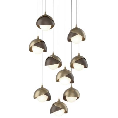 Brooklyn 9-Light Double Shade Round Multi-Light Pendant