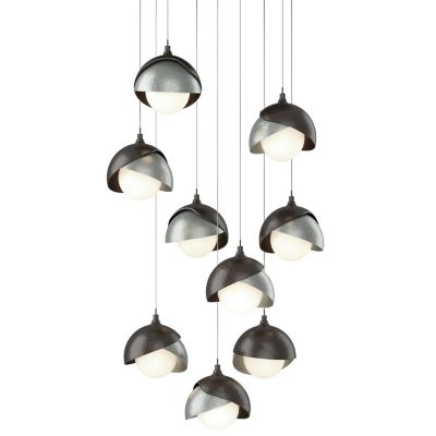 Brooklyn 9-Light Double Shade Round Multi-Light Pendant