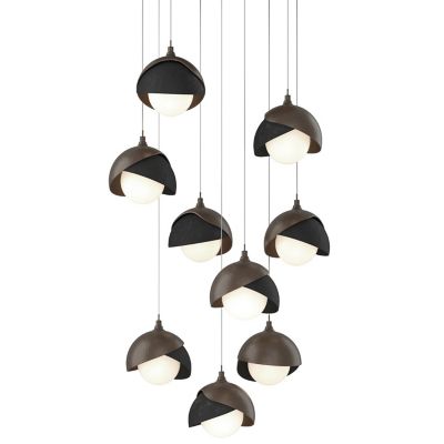 Brooklyn 9-Light Double Shade Round Multi-Light Pendant