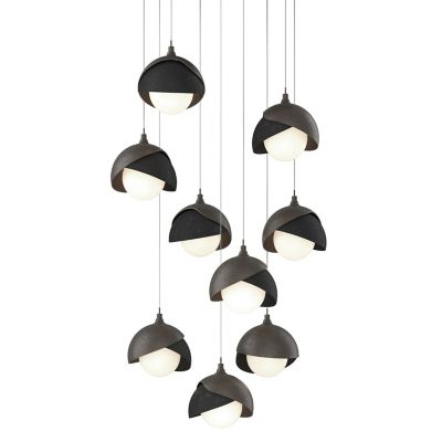 Brooklyn 9-Light Double Shade Round Multi-Light Pendant