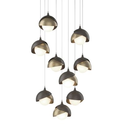 Brooklyn 9-Light Double Shade Round Multi-Light Pendant