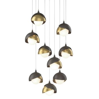 Brooklyn 9-Light Double Shade Round Multi-Light Pendant