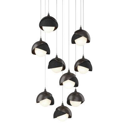 Brooklyn 9-Light Double Shade Round Multi-Light Pendant