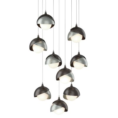 Brooklyn 9-Light Double Shade Round Multi-Light Pendant