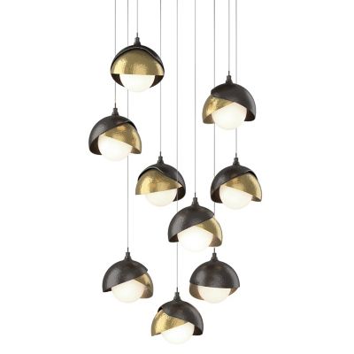 Brooklyn 9-Light Double Shade Round Multi-Light Pendant