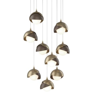Brooklyn 9-Light Double Shade Round Multi-Light Pendant