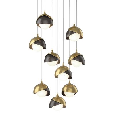 Brooklyn 9-Light Double Shade Round Multi-Light Pendant
