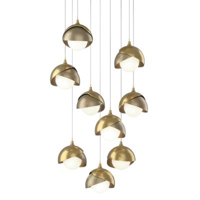 Brooklyn 9-Light Double Shade Round Multi-Light Pendant