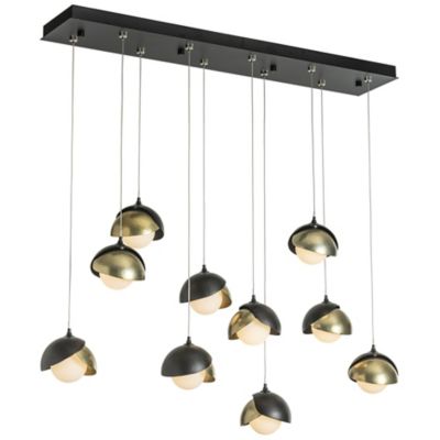 Brooklyn 10-Light Double Shade Rectangular Multi-Light Pendant