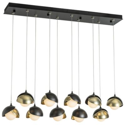 Brooklyn 10-Light Double Shade Rectangular Multi-Light Pendant