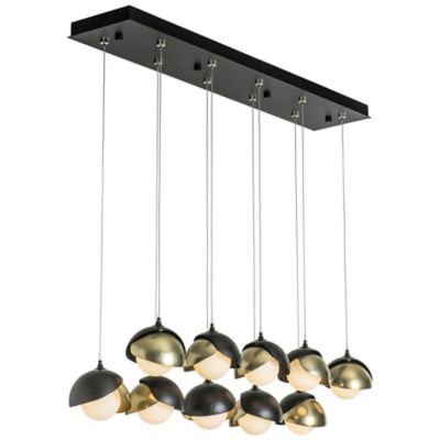 Brooklyn 10-Light Double Shade Rectangular Multi-Light Pendant