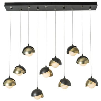 Brooklyn 10-Light Double Shade Rectangular Multi-Light Pendant
