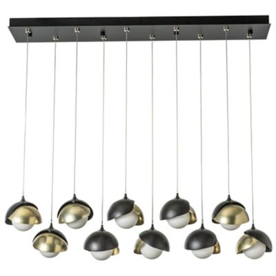 Brooklyn 10-Light Double Shade Rectangular Multi-Light Pendant