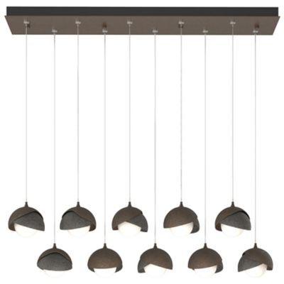 Brooklyn 10-Light Double Shade Rectangular Multi-Light Pendant