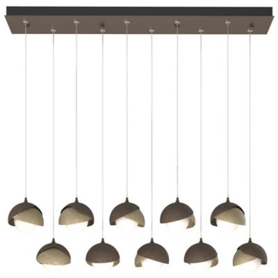 Brooklyn 10-Light Double Shade Rectangular Multi-Light Pendant