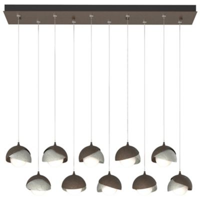 Brooklyn 10-Light Double Shade Rectangular Multi-Light Pendant