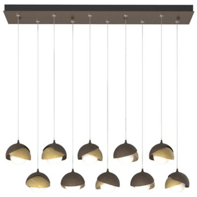 Brooklyn 10-Light Double Shade Rectangular Multi-Light Pendant