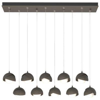 Brooklyn 10-Light Double Shade Rectangular Multi-Light Pendant