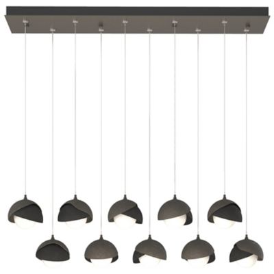 Brooklyn 10-Light Double Shade Rectangular Multi-Light Pendant