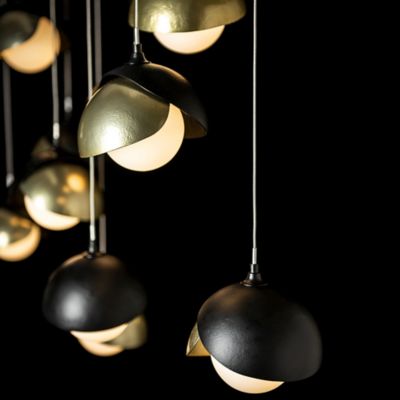 Brooklyn 10-Light Double Shade Rectangular Multi-Light Pendant