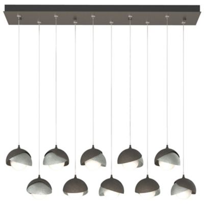 Brooklyn 10-Light Double Shade Rectangular Multi-Light Pendant