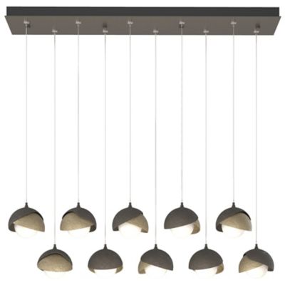 Brooklyn 10-Light Double Shade Rectangular Multi-Light Pendant