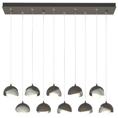 Brooklyn 10-Light Double Shade Rectangular Multi-Light Pendant