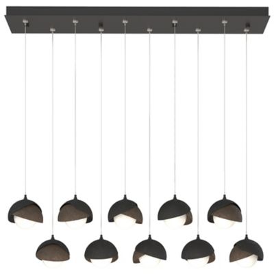 Brooklyn 10-Light Double Shade Rectangular Multi-Light Pendant