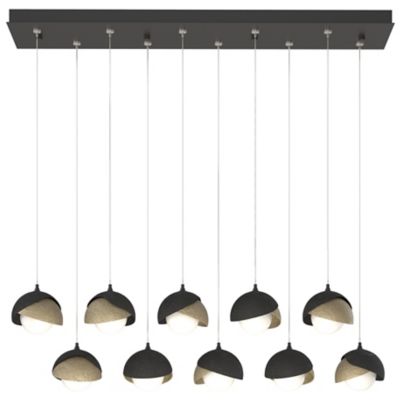 Brooklyn 10-Light Double Shade Rectangular Multi-Light Pendant