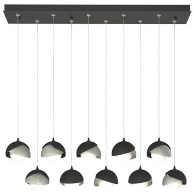 Brooklyn 10-Light Double Shade Rectangular Multi-Light Pendant