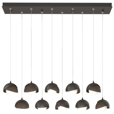 Brooklyn 10-Light Double Shade Rectangular Multi-Light Pendant
