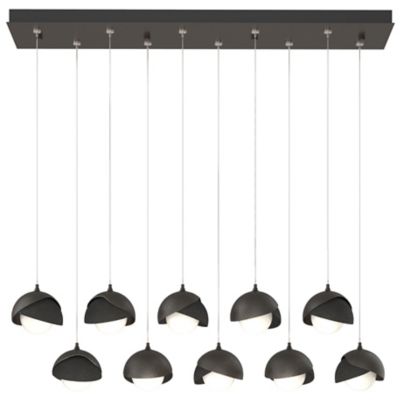 Brooklyn 10-Light Double Shade Rectangular Multi-Light Pendant