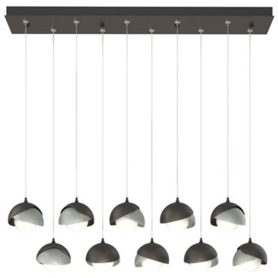Brooklyn 10-Light Double Shade Rectangular Multi-Light Pendant