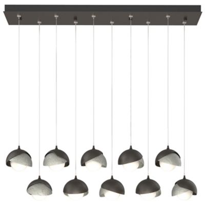 Brooklyn 10-Light Double Shade Rectangular Multi-Light Pendant