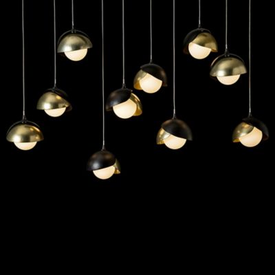 Brooklyn 10-Light Double Shade Rectangular Multi-Light Pendant