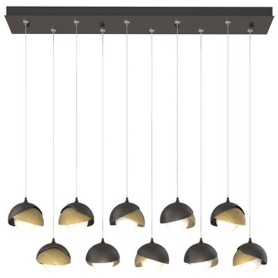 Brooklyn 10-Light Double Shade Rectangular Multi-Light Pendant