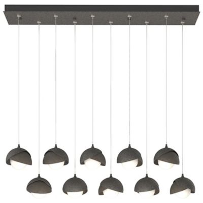 Brooklyn 10-Light Double Shade Rectangular Multi-Light Pendant