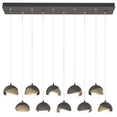 Brooklyn 10-Light Double Shade Rectangular Multi-Light Pendant