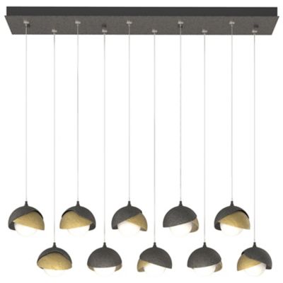 Brooklyn 10-Light Double Shade Rectangular Multi-Light Pendant