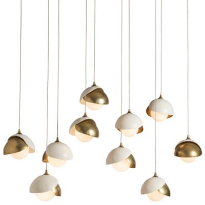 Brooklyn 10-Light Double Shade Rectangular Multi-Light Pendant