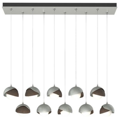Brooklyn 10-Light Double Shade Rectangular Multi-Light Pendant