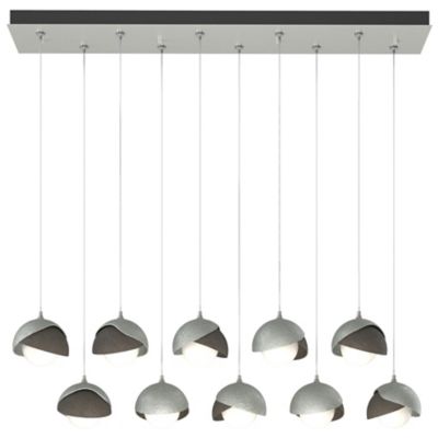 Brooklyn 10-Light Double Shade Rectangular Multi-Light Pendant