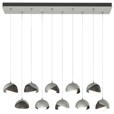 Brooklyn 10-Light Double Shade Rectangular Multi-Light Pendant
