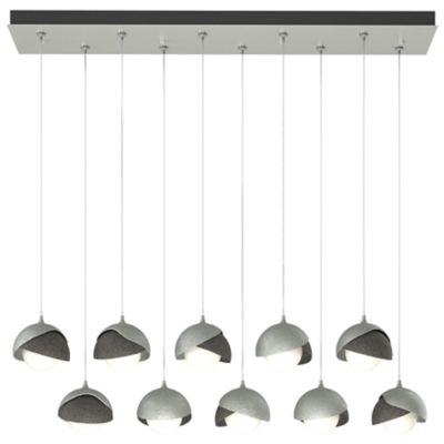Brooklyn 10-Light Double Shade Rectangular Multi-Light Pendant