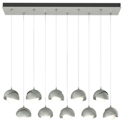 Brooklyn 10-Light Double Shade Rectangular Multi-Light Pendant