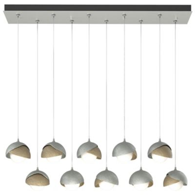Brooklyn 10-Light Double Shade Rectangular Multi-Light Pendant