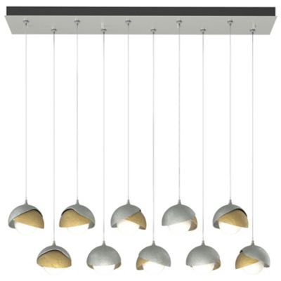 Brooklyn 10-Light Double Shade Rectangular Multi-Light Pendant